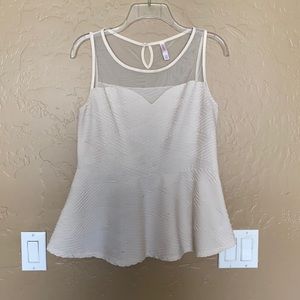 Cream peplum top
